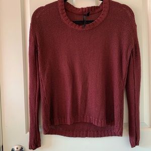 Full Tilt Burgundy Knit Sweater Size XS